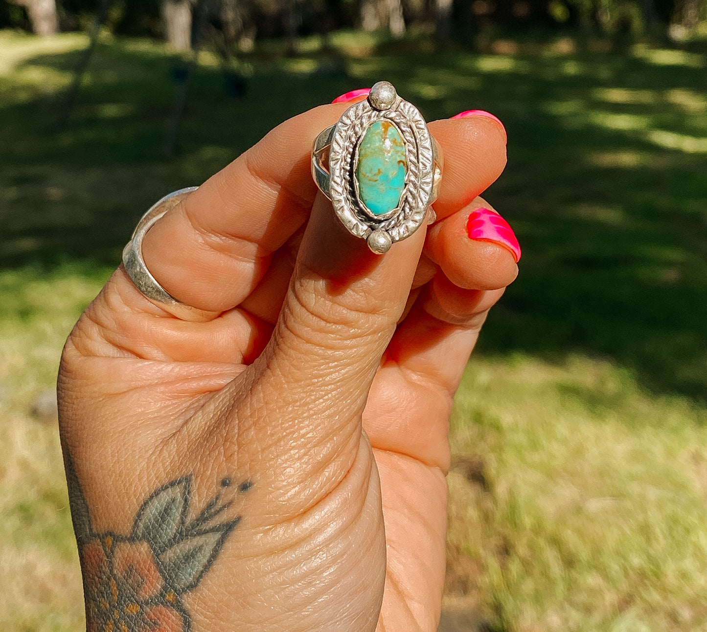Native Made Sage Ring Size 7 1/2