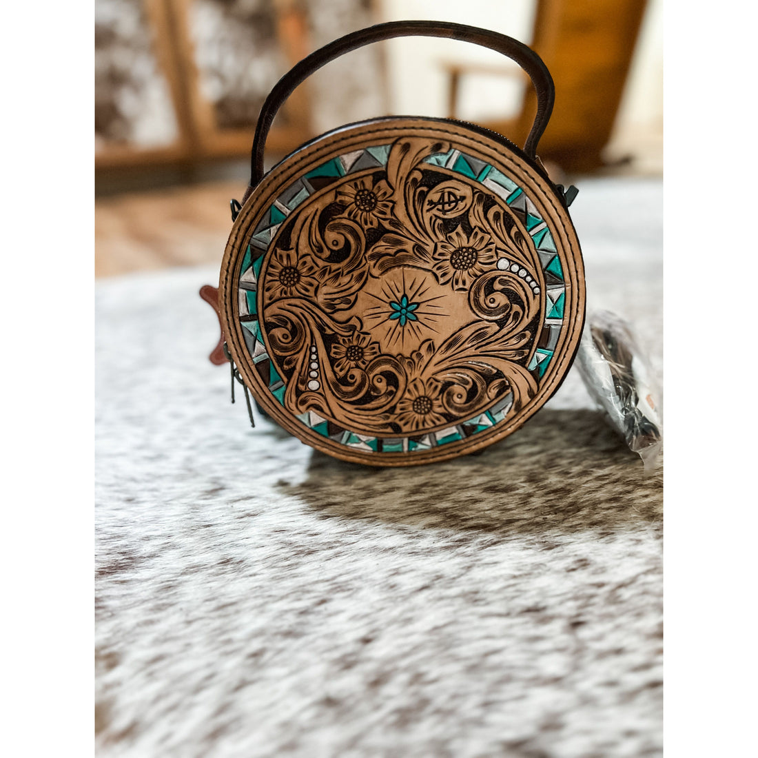 Texas Tooled Canteen Purse