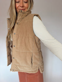 The Sweet Maple Corduroy Puffer Vest