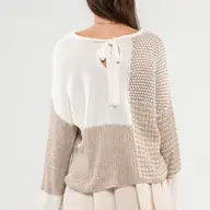 Color Blocked Knit Sweater
