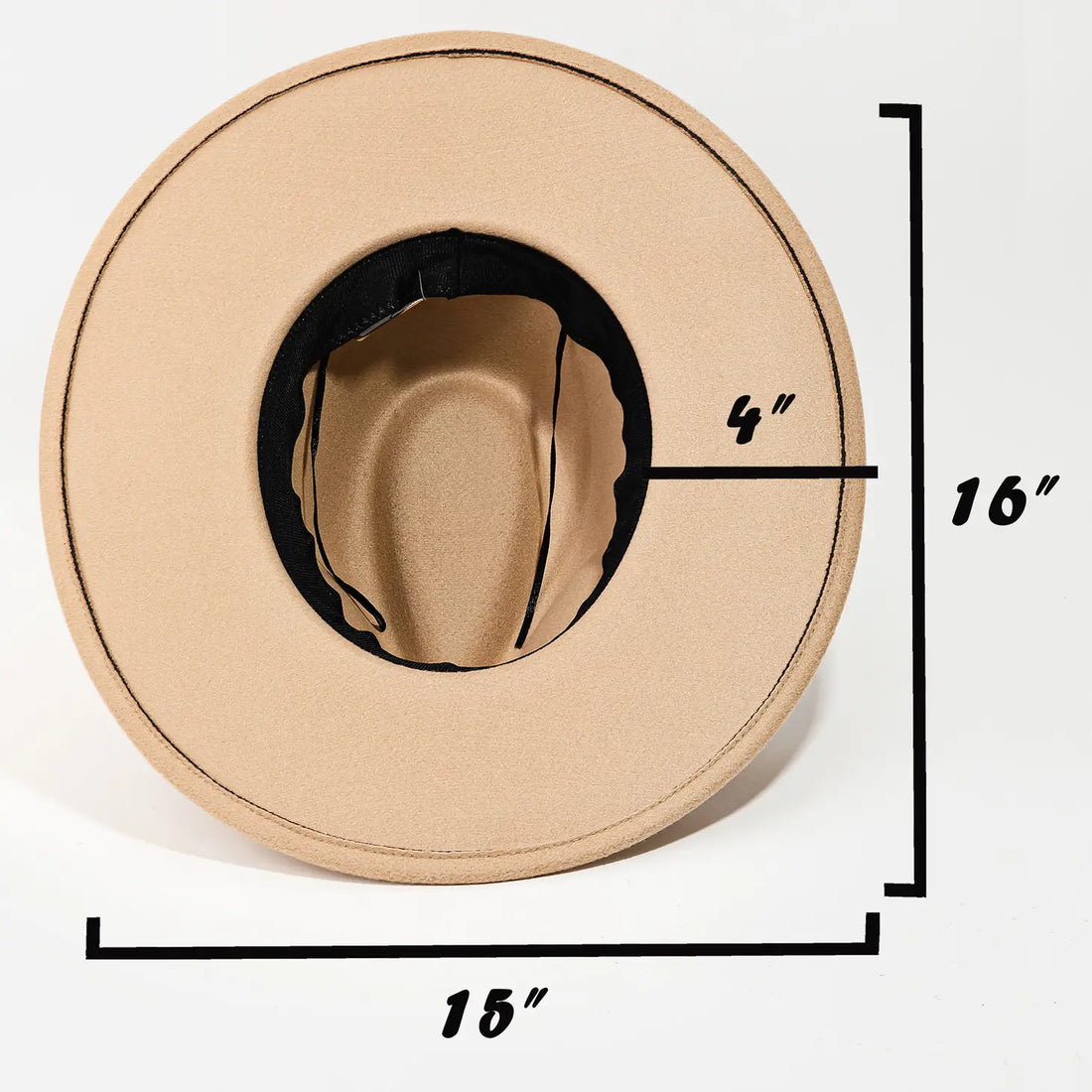 Tan Fall Hat With Gold Chain
