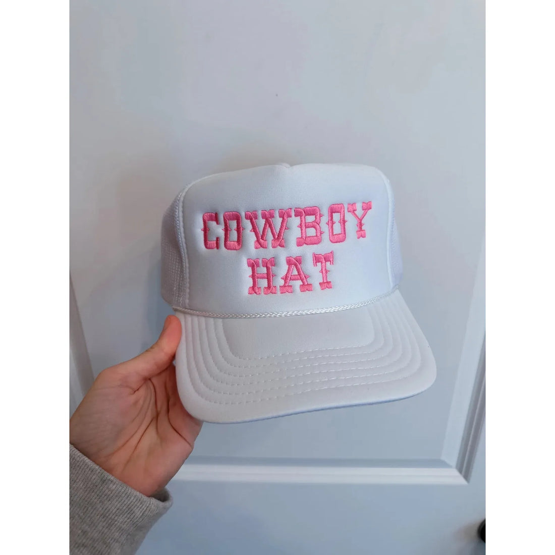 White Cowboy Trucker hat