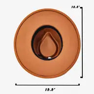 Light Brown Double Belt Strap Hat
