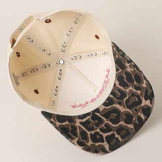 LITERALLY JUST A COWGIRL Leopard Trucker Hat: LEOPARD-RED / One Size