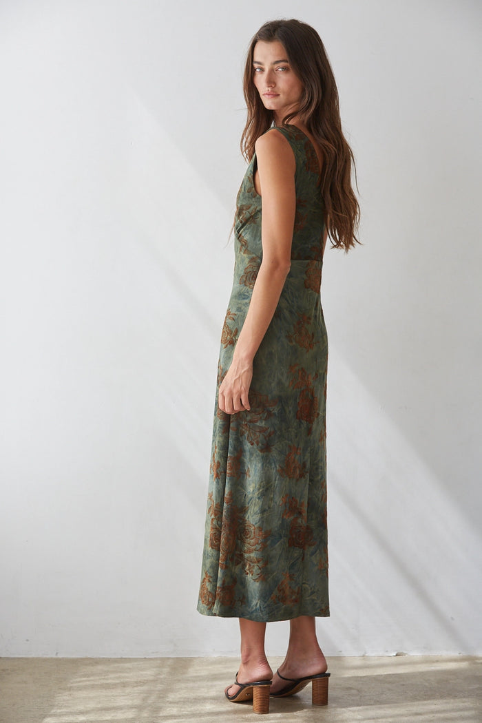 Autumn Romance Floral Midi Dress, alternate view