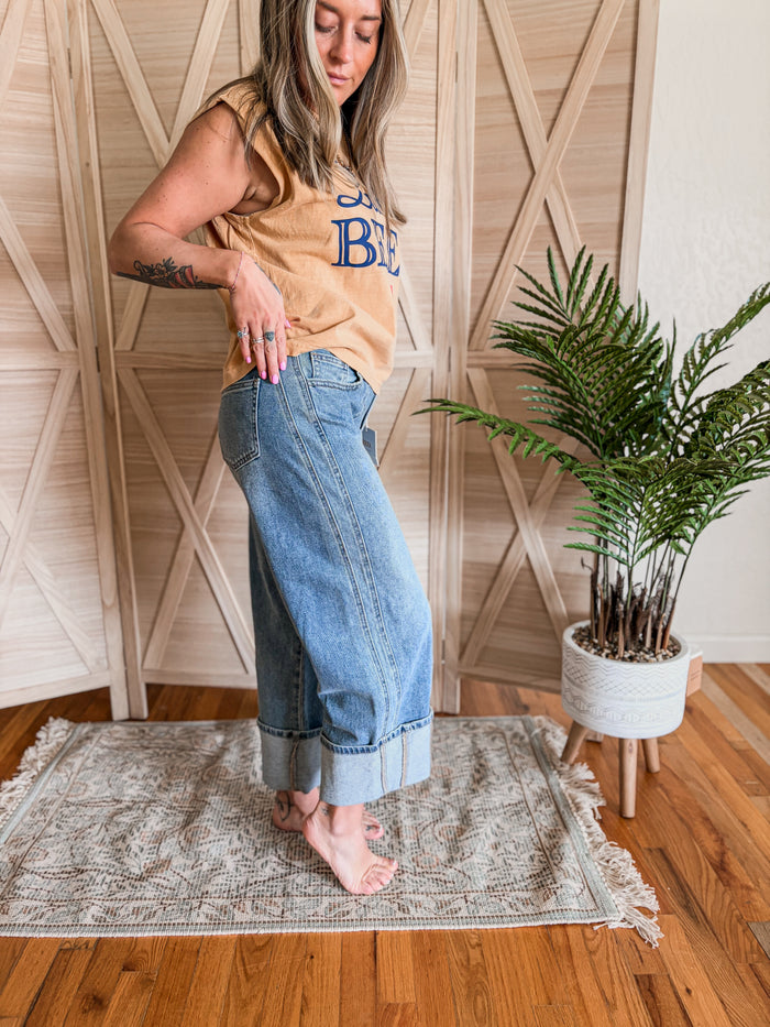 JBD Barrel Cropped Jeans