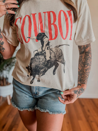 Cowboy Way Cropped Tee