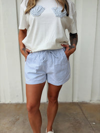 Coastal Stripe Lined Shorts