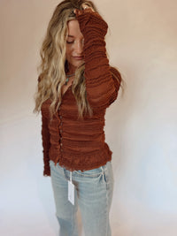 Rich Rust Miss Me Blouse