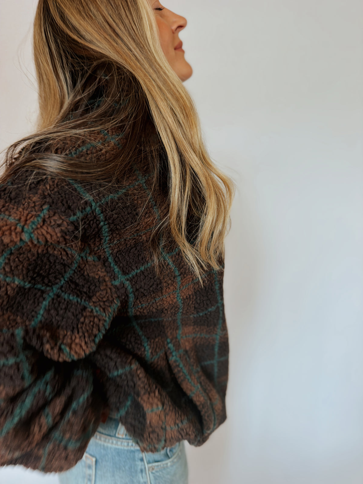 Fireside Plaid Sherpa Zip Jacket