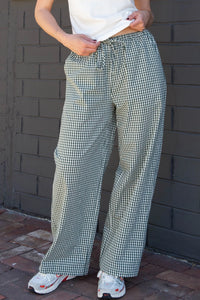 Green Gingham Pants