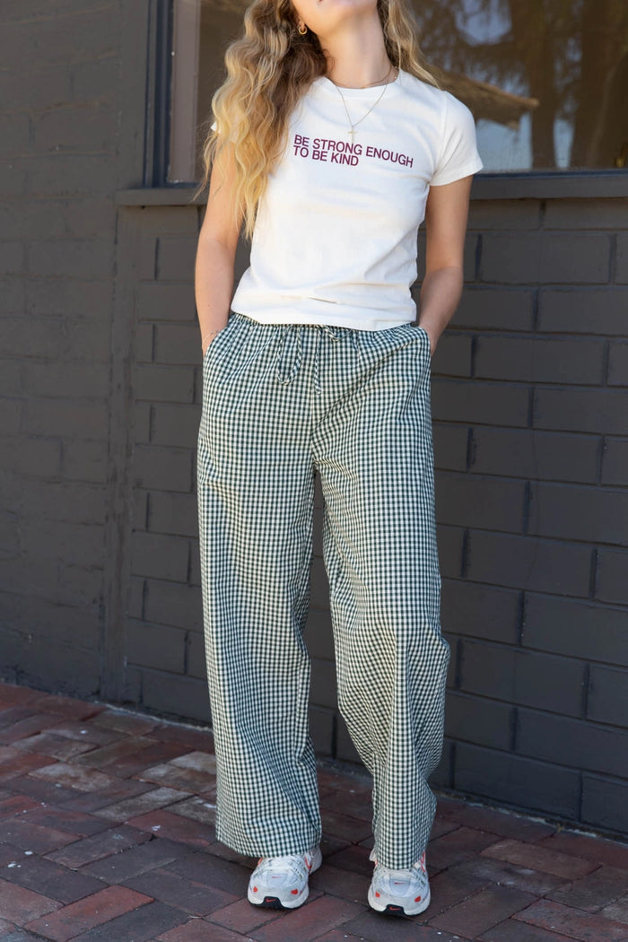 Green Gingham Pants