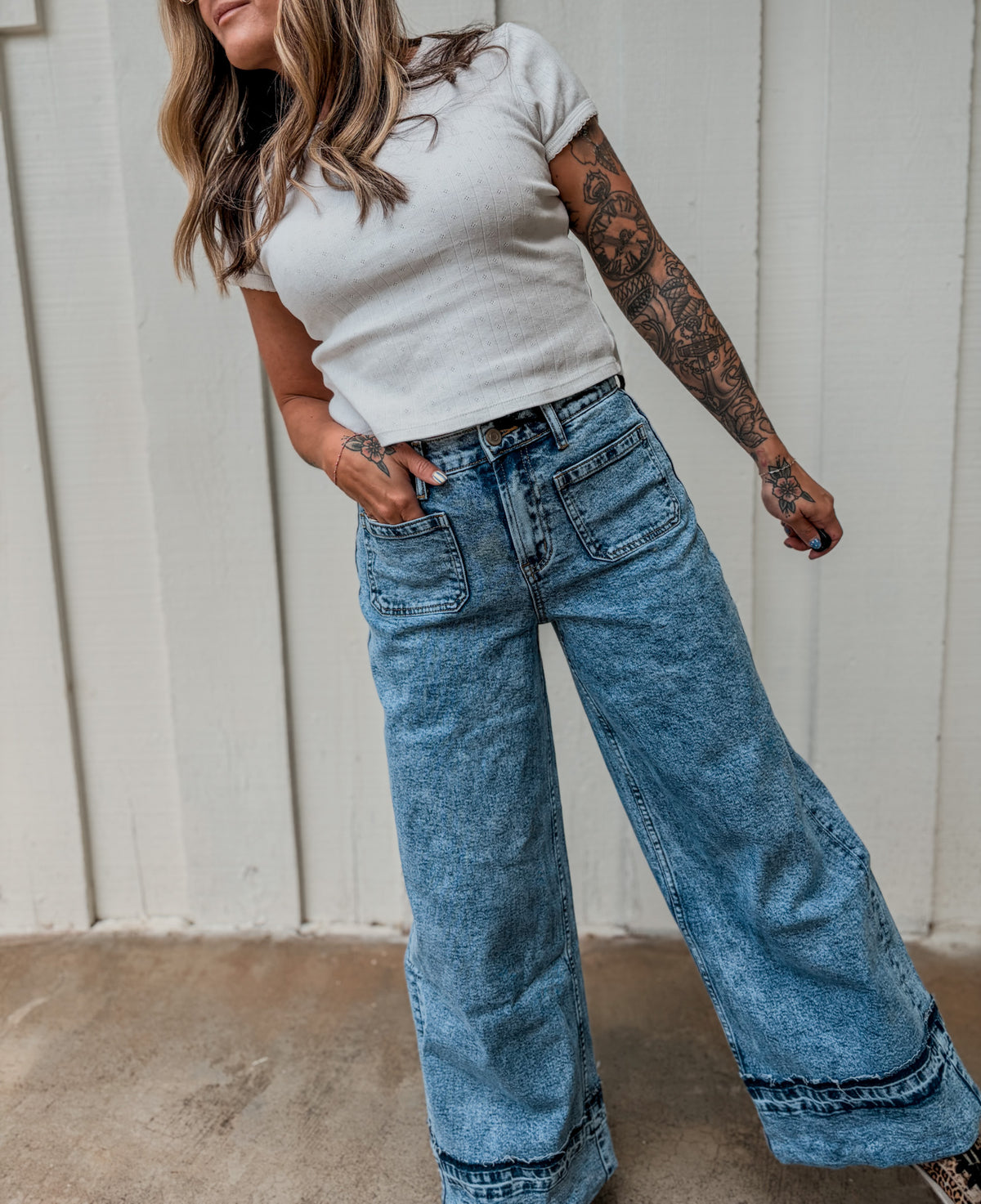 Wide Leg Charlie Jeans