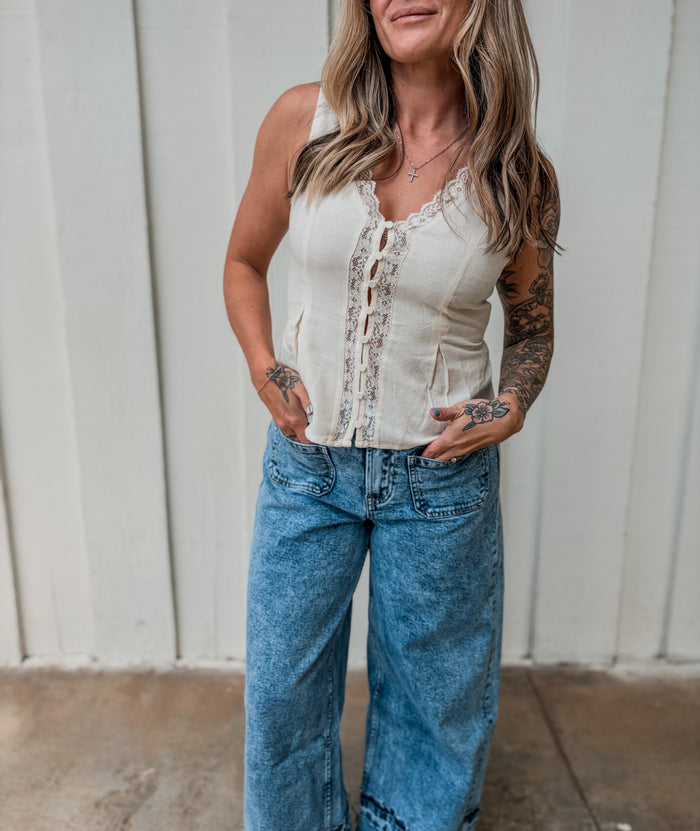 Lovestitch Tea Lace Top