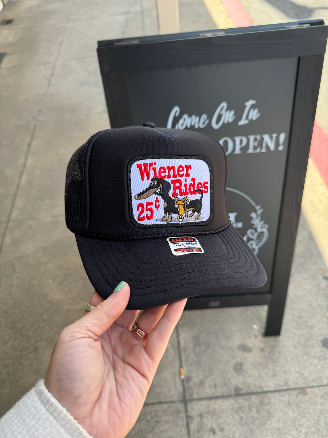 W Rides Black Trucker Hat