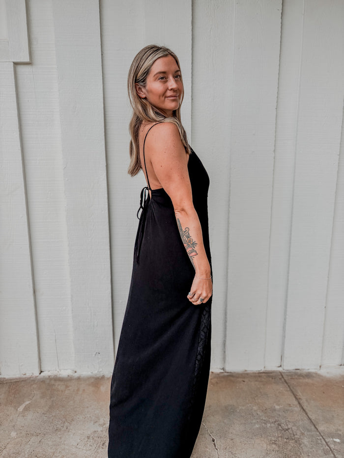 Lovestitch Black Lace Maxi Dress