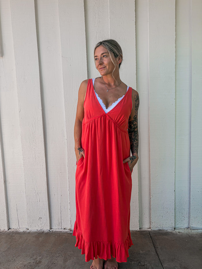 Wishlist Ferrari Red Maxi Dress