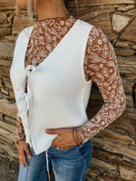 Paisley Lace Mesh Shirt