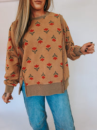 Ruby Floral Pullover