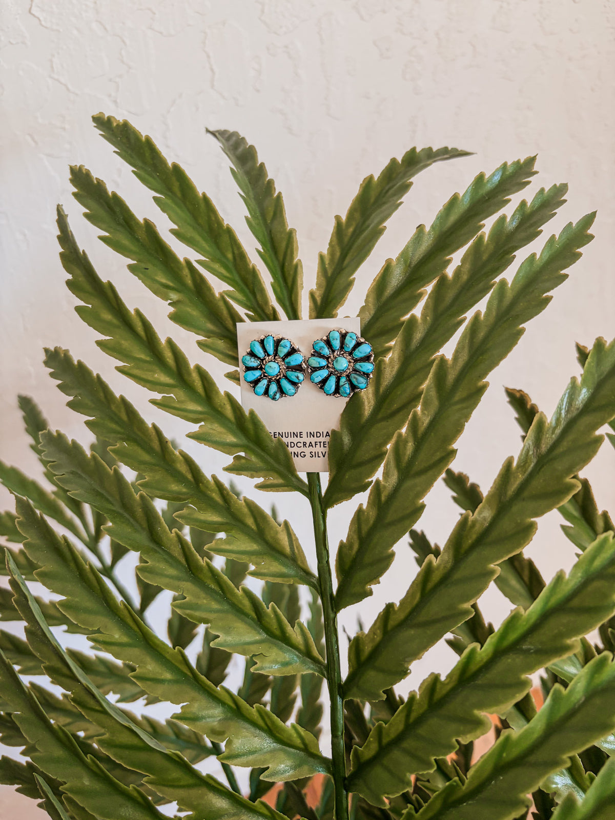 Turquoise Floral Cluster Earrings