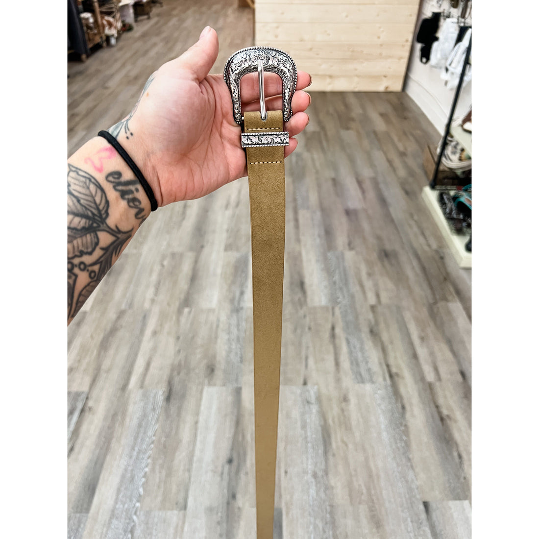 Lt Carmel Suede Western Belt