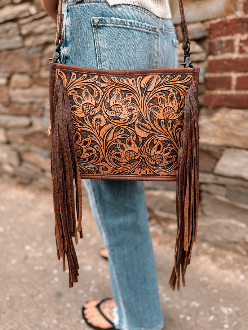 Kinsley Tooled Crossbody