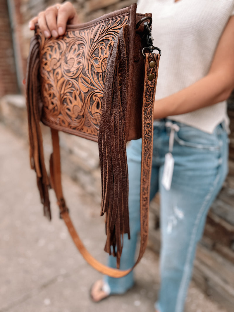 Kinsley Tooled Crossbody