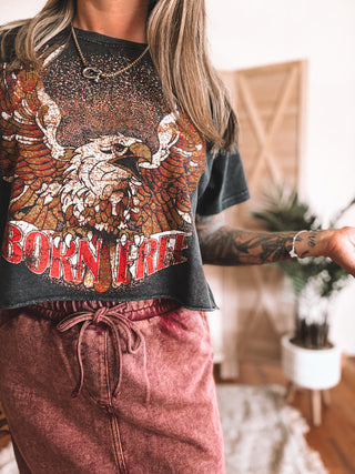 Born Free Oversized 90's Vibe Cropped Tee