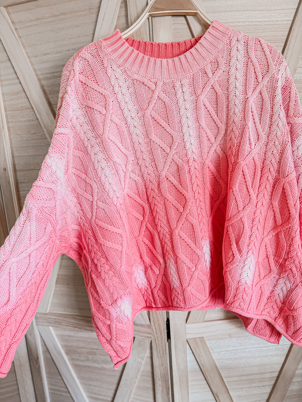 Slouchy Coral/pink Amber Sweater