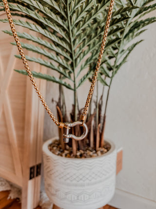 Chunky Box Chain With Horsebit Necklace