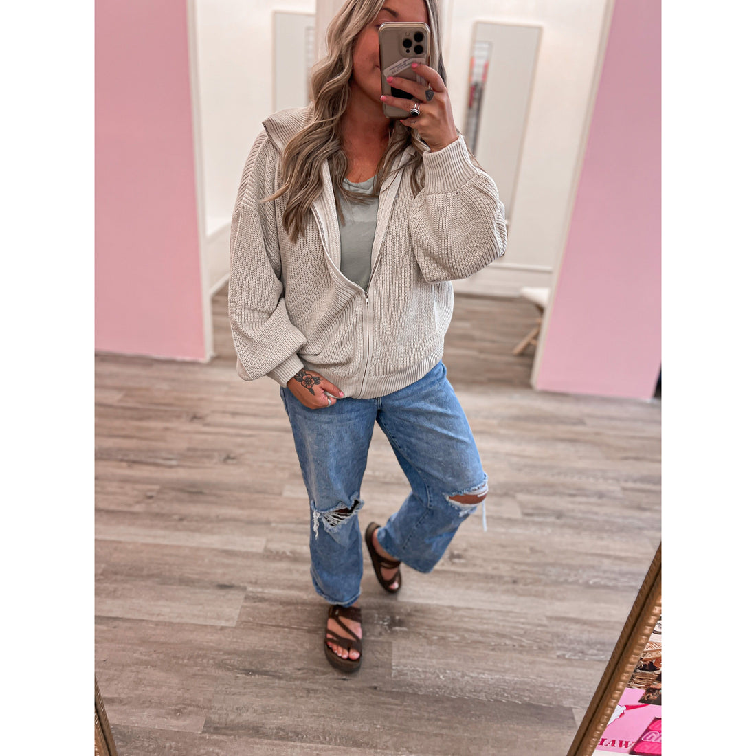 Cozy Oversized Zip Up Jacket