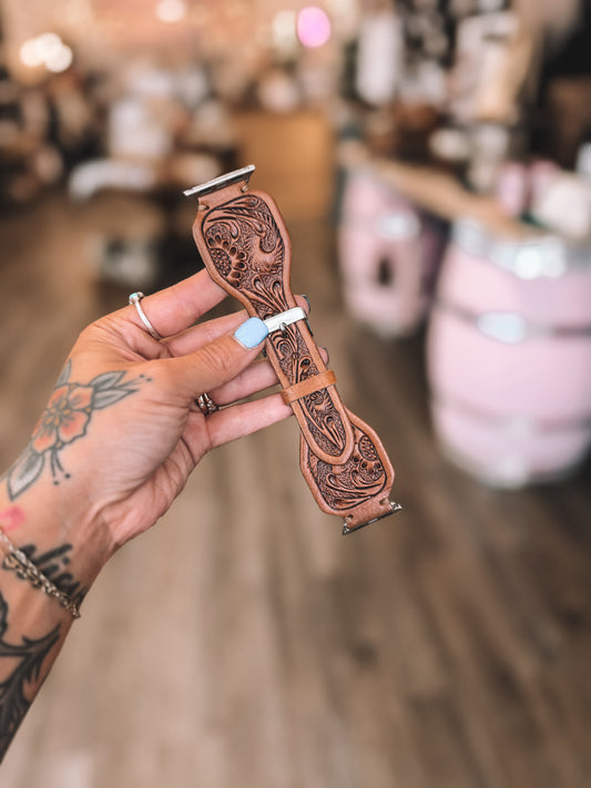 Flower Tooled Apple Watch 42mm-45mm