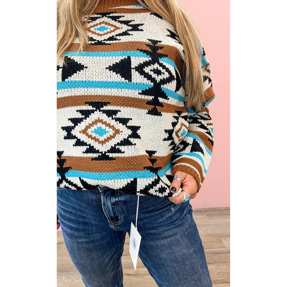 Multi Color Aztec Sweater