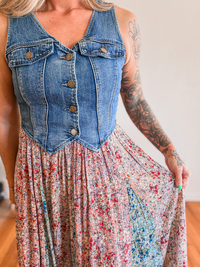 Vintage Inspired Denim Vest