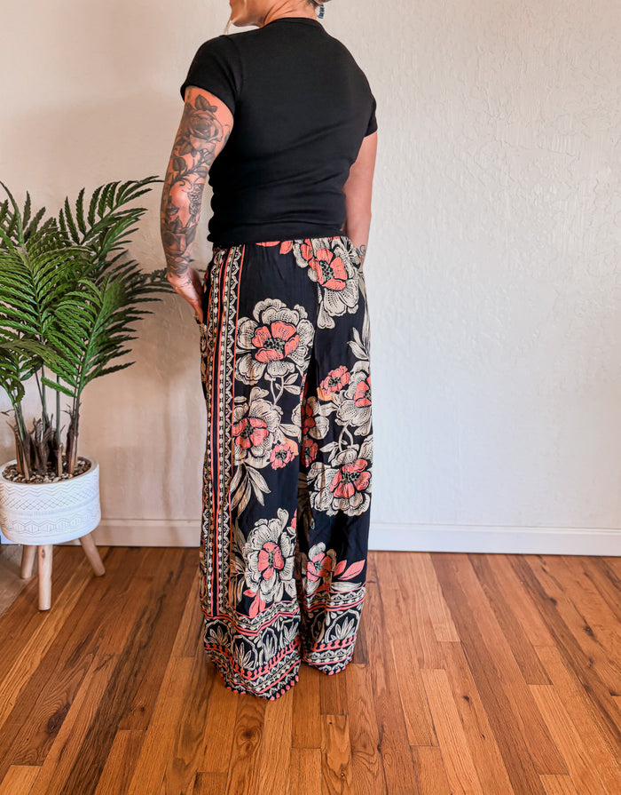 TIE WAIST WIDE LEG PANT