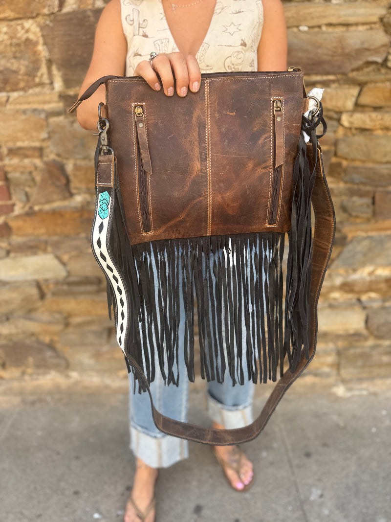 Turquoise Dice Checkered Purse