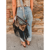 Turquoise Dice Checkered Purse