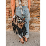Turquoise Dice Checkered Purse