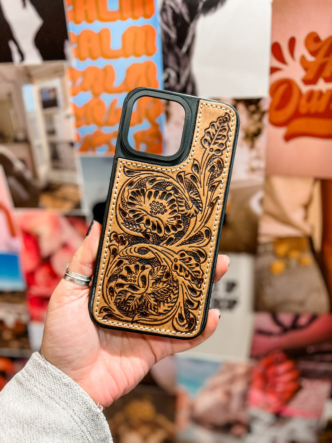 iPhone Tooled Leather Case