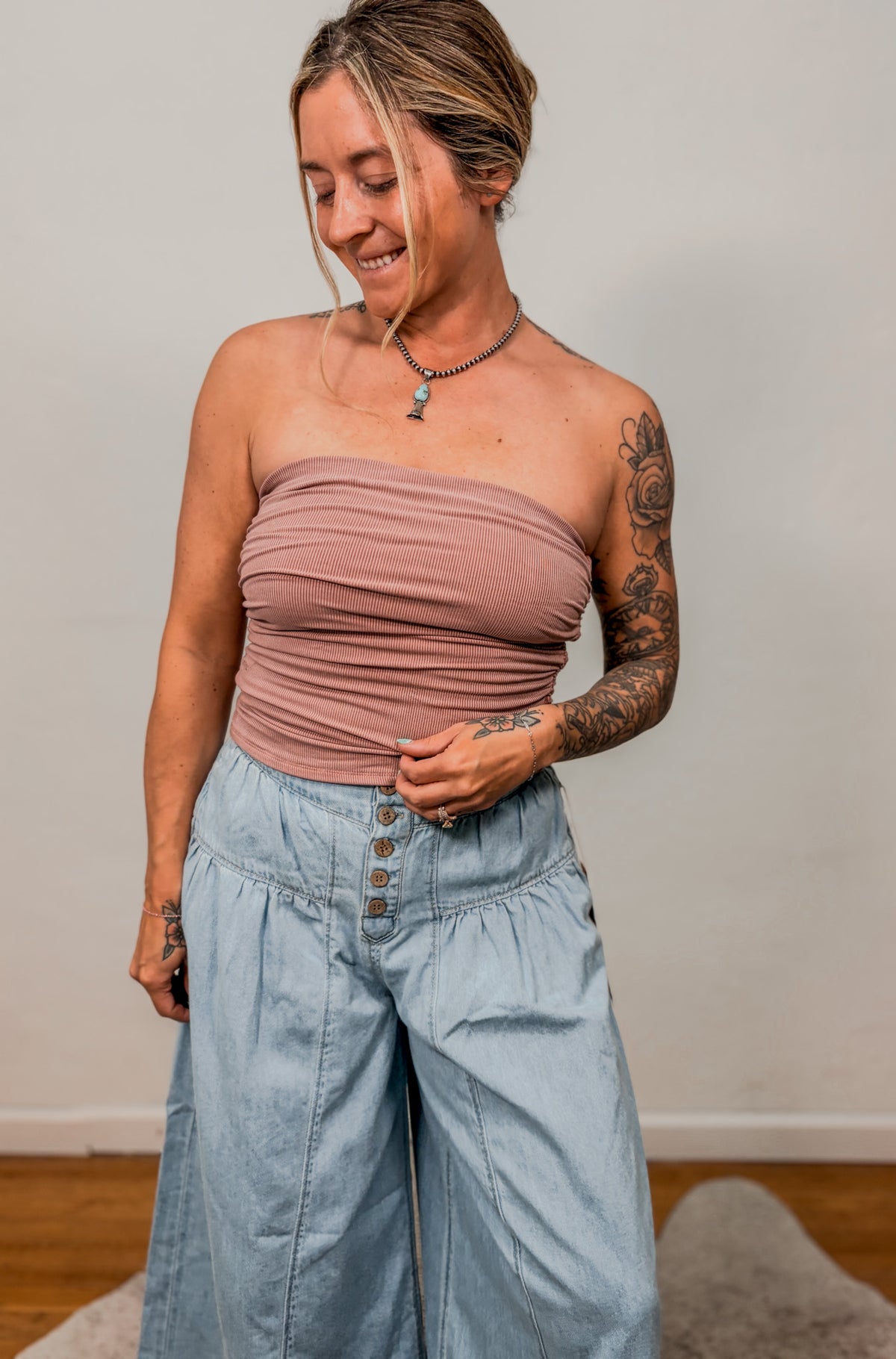 Jersey Ruched Crop Tube Top