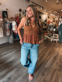 Rust Lace Boho Tank
