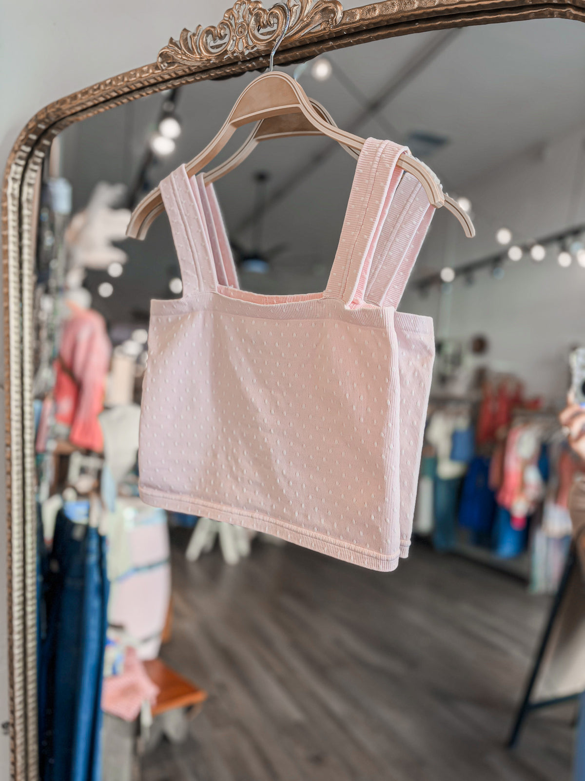 Nikibiki Square Polka Dot Cropped Bralette