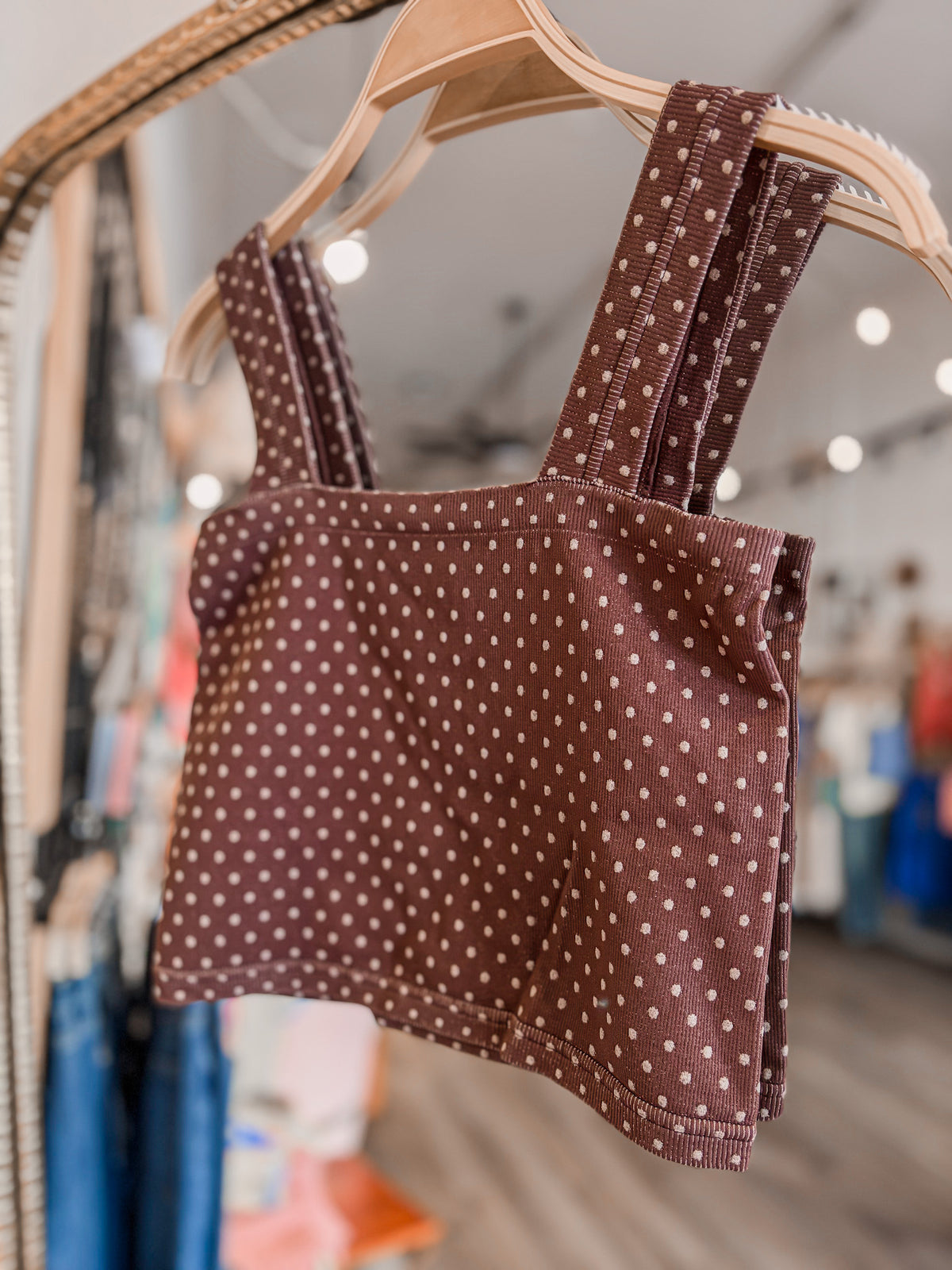 Nikibiki Square Polka Dot Cropped Bralette
