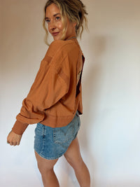 FP Inspired Pumpkin Cropped Shirt