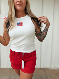 USA Beads Ribbed Tank Top