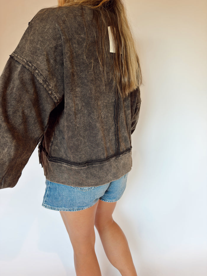 Vintage Black Lightweight Pullover, alternate view