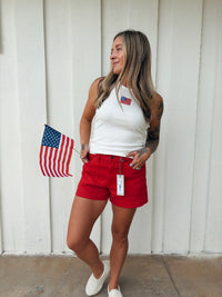 USA Beads Ribbed Tank Top