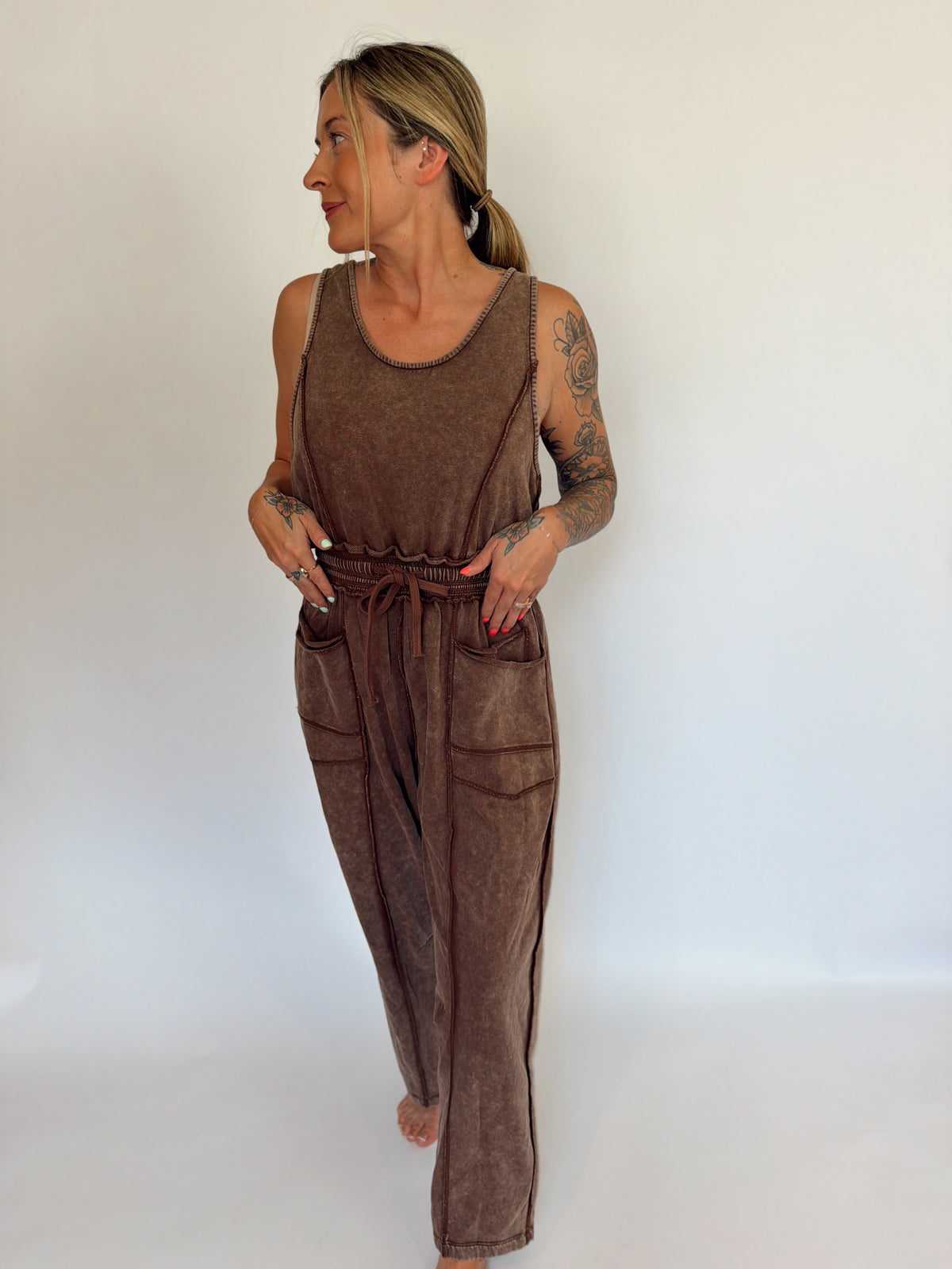 Chocolate Knit Jumpsuit