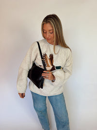 Mallard Duck Oversized Fuzzy Knit Sweater at Sage Lush Boutique