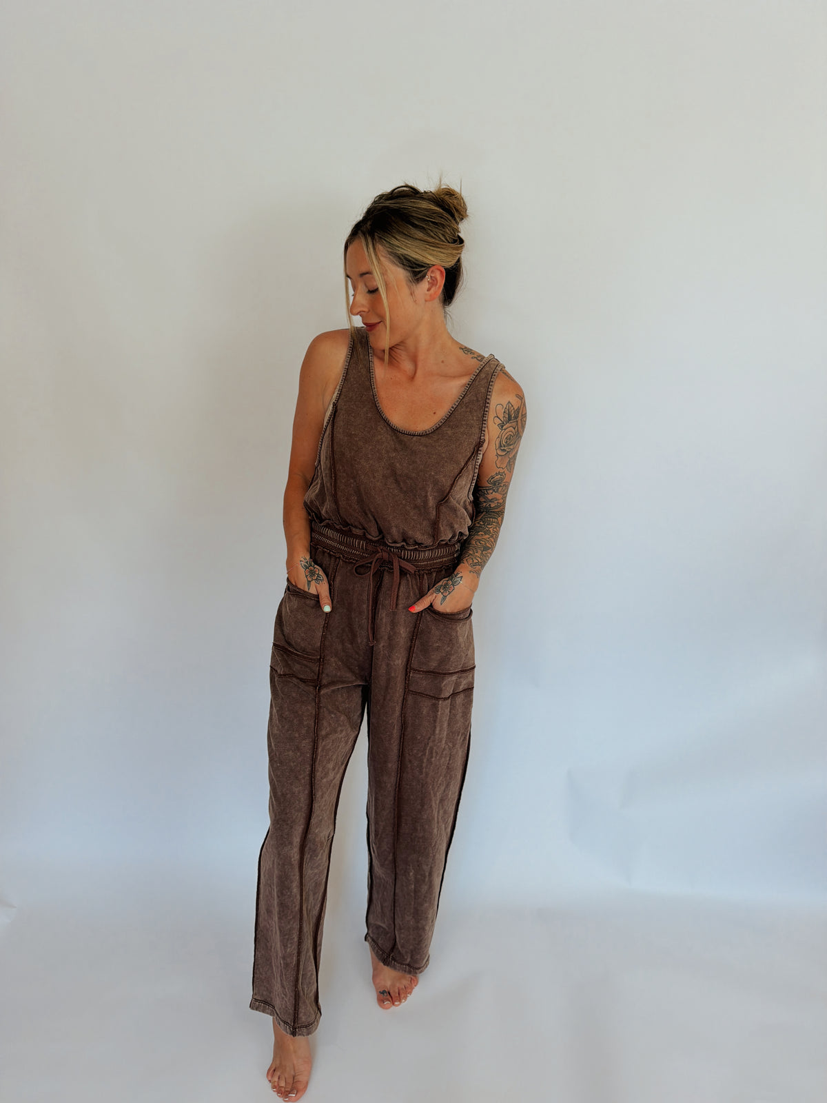 Chocolate Knit Jumpsuit